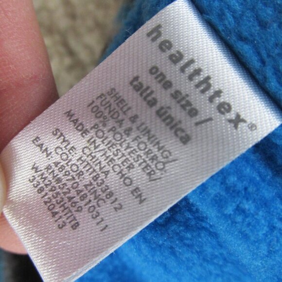 Healthtex Pullover Winter Beanie Hat Boys One Size 10" Across Blue Black Plaid - Picture 4 of 4